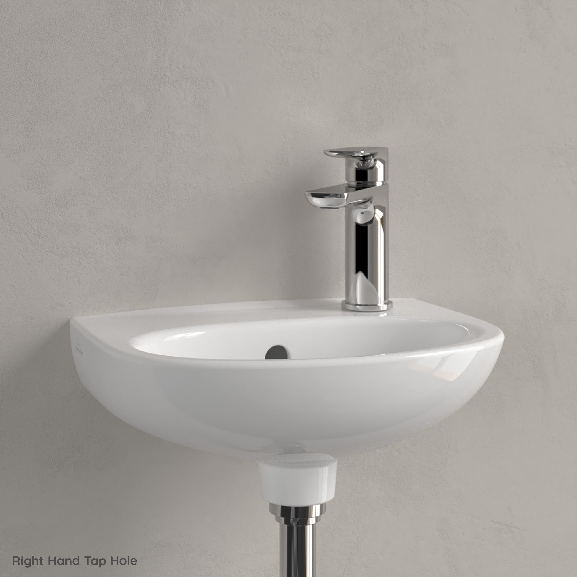 Villeroy & Boch O.novo Handwash Basin - 360 x 275 x 145mm - Left/Right Tap Hole Options