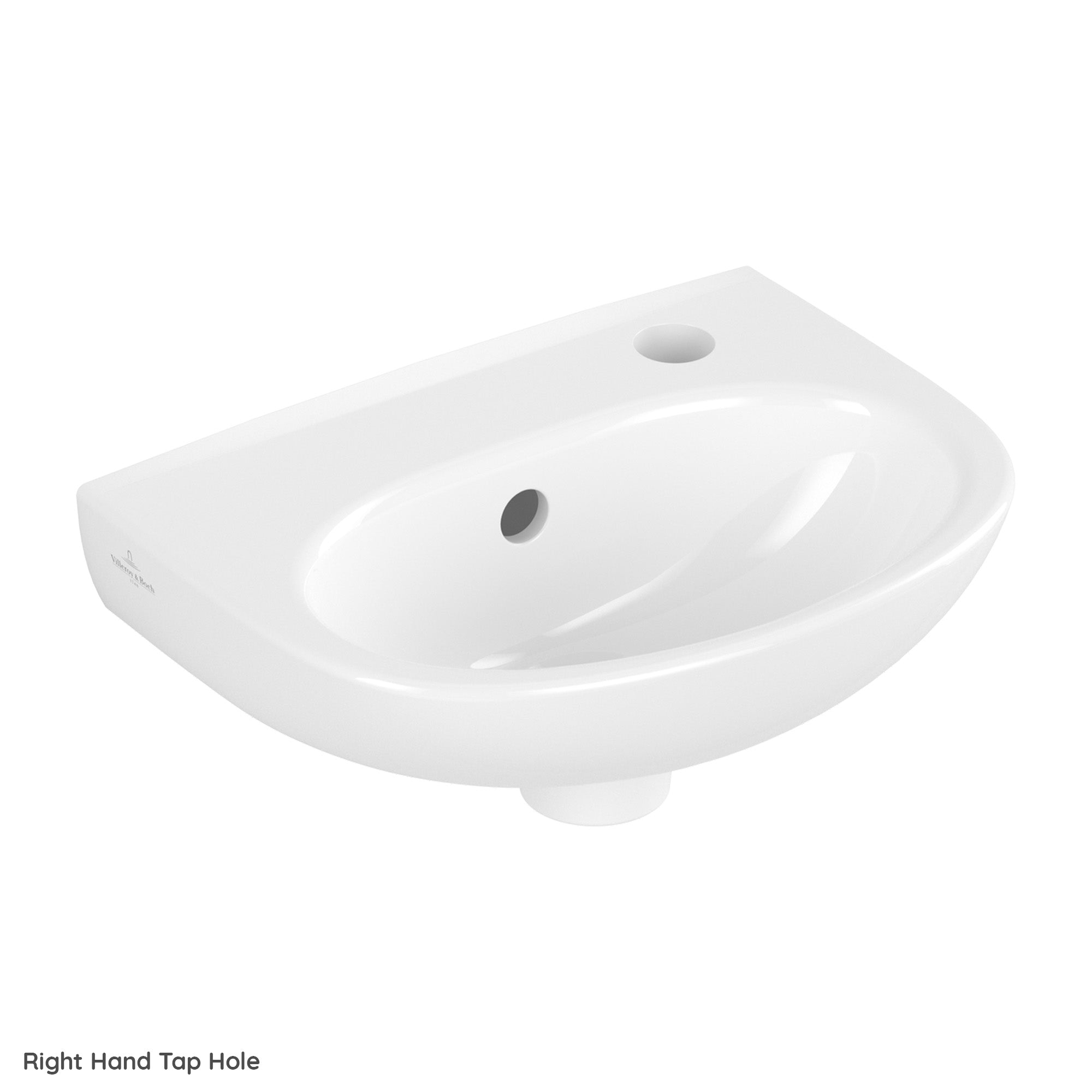 Villeroy & Boch O.novo Handwash Basin - 360 x 275 x 145mm - Left/Right Tap Hole Options
