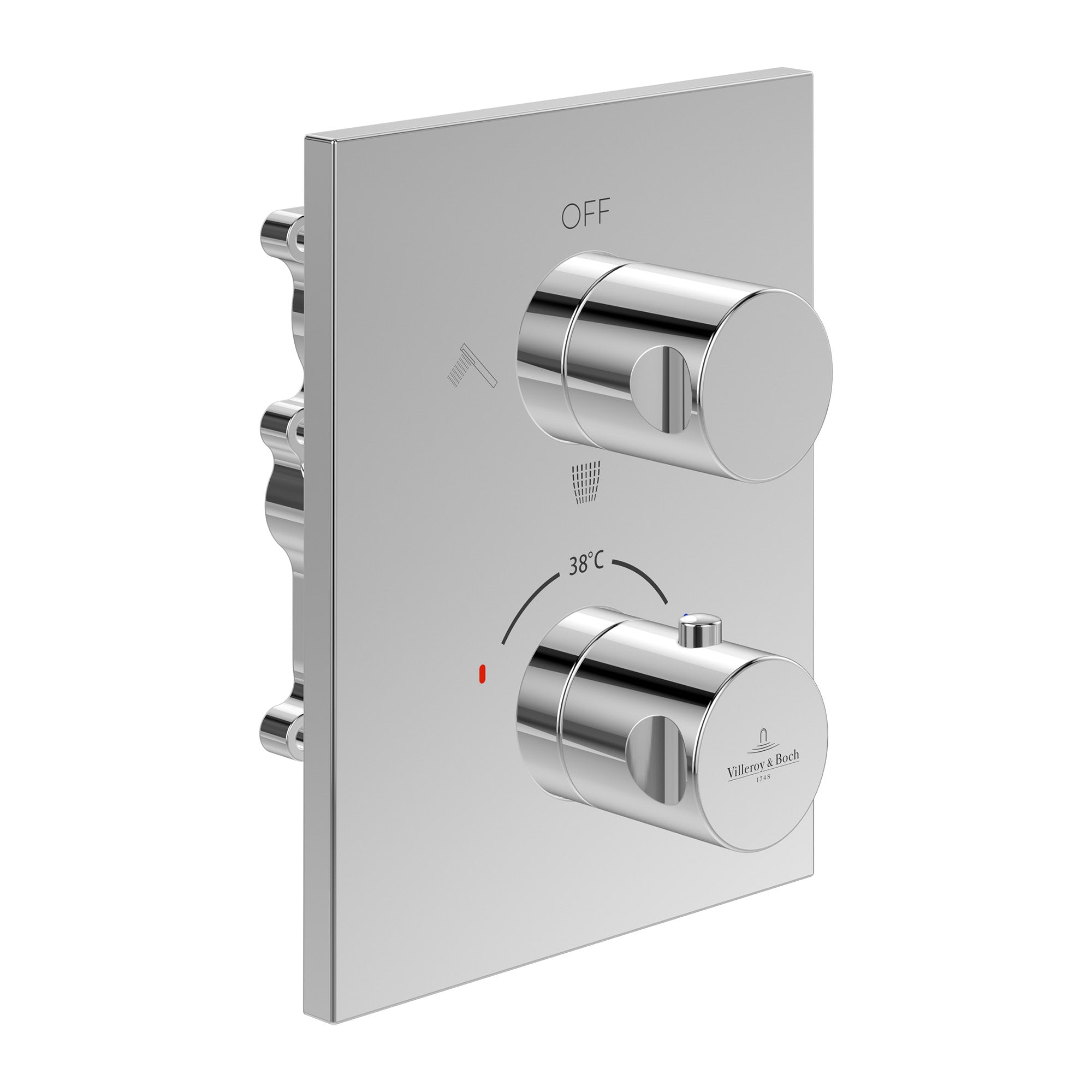 Villeroy & Boch Universal Taps & Fittings Concealed Thermostat with Three-Way Volume Control
