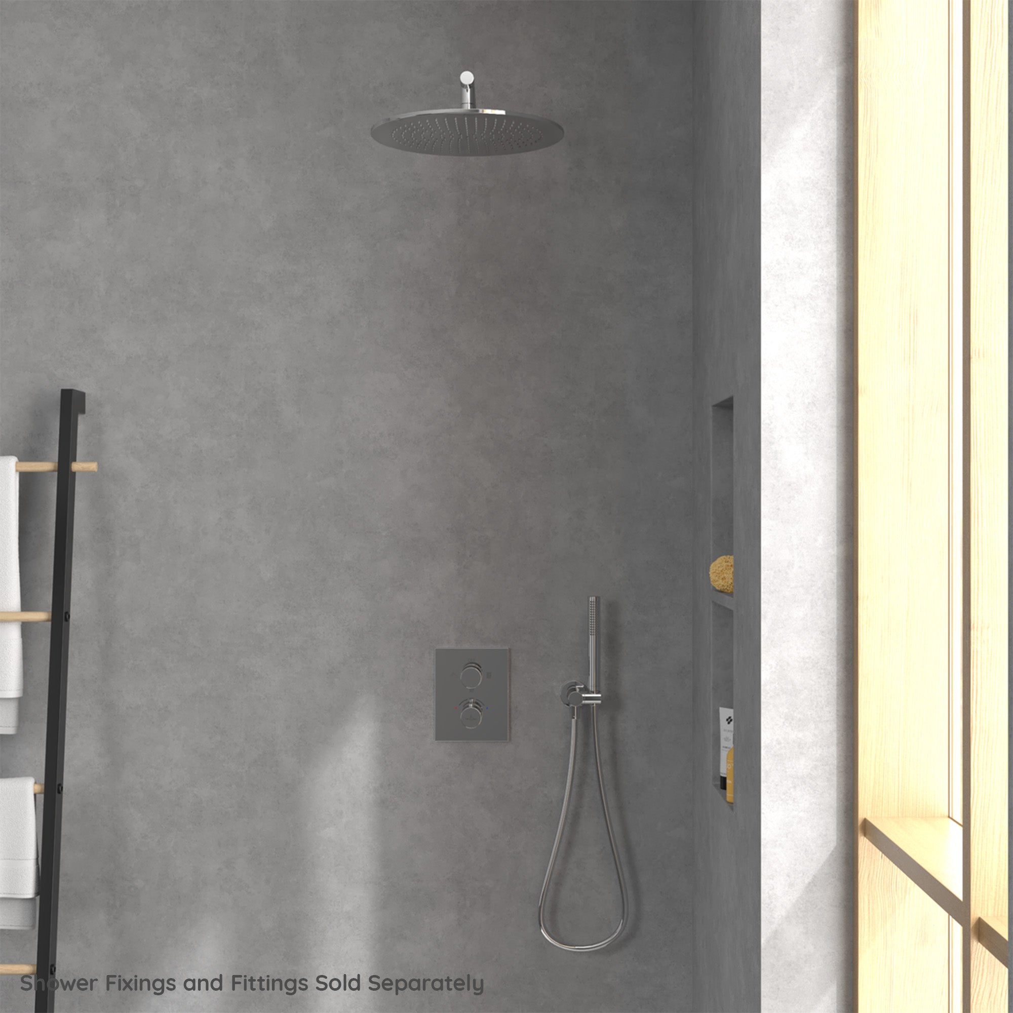 Villeroy & Boch Universal Taps & Fittings Concealed Thermostat with Three-Way Volume Control