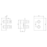 Villeroy & Boch Universal Taps & Fittings Concealed Thermostat with Three-Way Volume Control