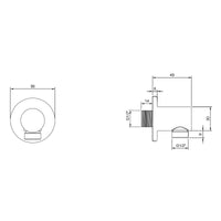 Villeroy & Boch Universal Shower Wall Outlet Round - Available in Various Colours