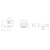 Villeroy & Boch Universal Shower Wall Outlet Square - Available in Various Colours