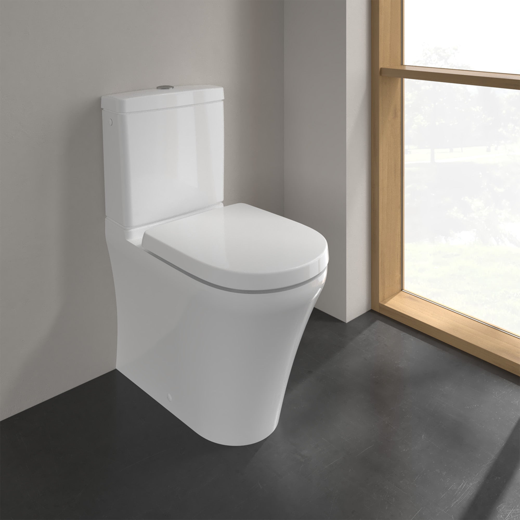 Villeroy & Boch O.novo Washdown Toilet Comfort Height - Close Coupled - White Alpin