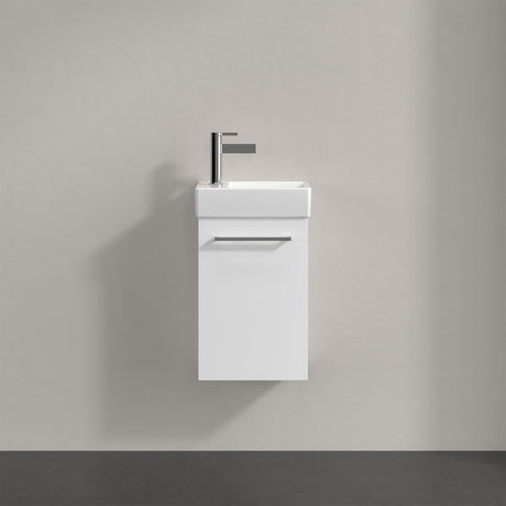 Villeroy & Boch Avento Vanity Unit, 1 Door Right Hand Chrome Handle - 340 x 514 x 234 mm