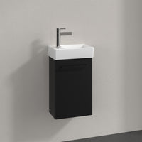 Villeroy & Boch Avento Vanity Unit, 1 Door Right Hand Black Handle - 340 x 514 x 234 mm