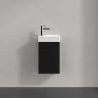 Villeroy & Boch Avento Vanity Unit, 1 Door Right Hand Black Handle - 340 x 514 x 234 mm