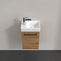 Villeroy & Boch Avento Vanity Unit, 1 Door Right Hand Black Handle - 340 x 514 x 234 mm