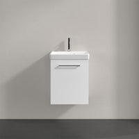 Villeroy & Boch Avento Vanity Unit, 1 Door Left Hand Chrome Handle - 426 x 514 x 384 mm