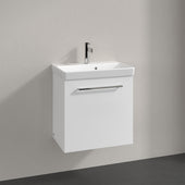 Villeroy & Boch Avento Vanity Unit, 1 Door Left Hand Chrome Handle - 526 x 514 x 384 mm