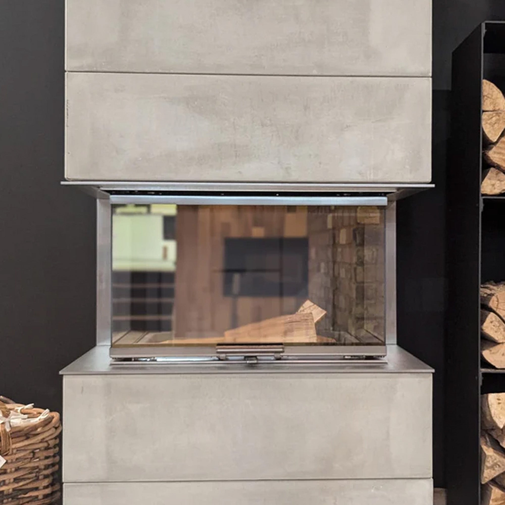 Rais Visio 3 Peninsular Wood Burning Stove With Complete Elements Kit - Ex Display