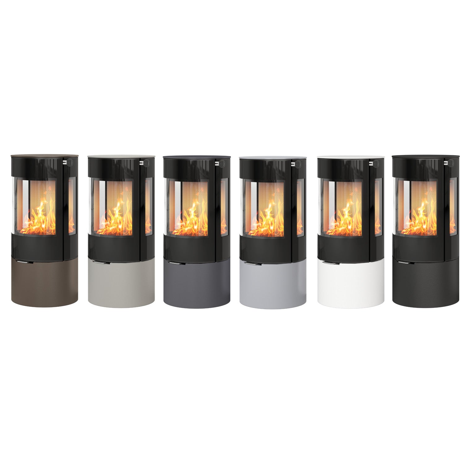 Rais Viva L 100 Classic Wood Burning Stove - Full Glass Door With Glass Sides