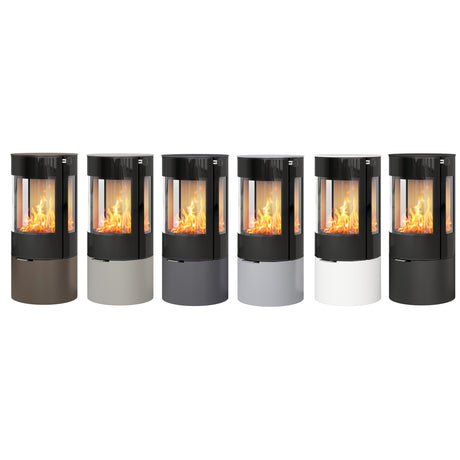 Rais Viva L 100 Classic Wood Burning Stove - Full Glass Door With Glass Sides
