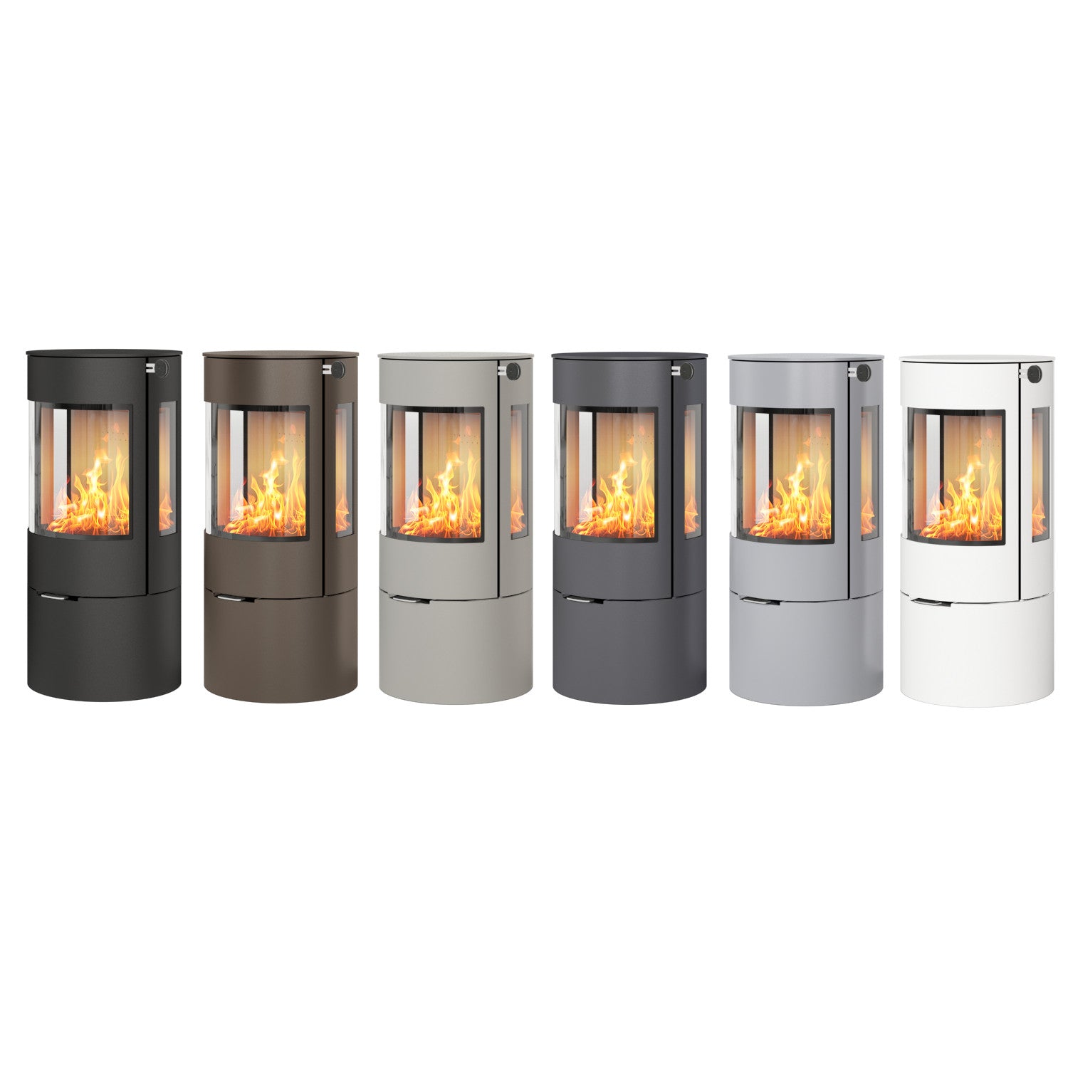 Rais Viva L 100 Classic Wood Burning Stove - Steel Framed Door With Glass Sides