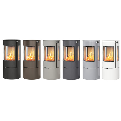 Rais Viva L 100 Classic Wood Burning Stove - Steel Framed Door With Glass Sides