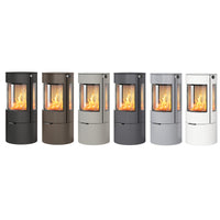 Rais Viva L 100 Classic Wood Burning Stove - Steel Framed Door With Glass Sides