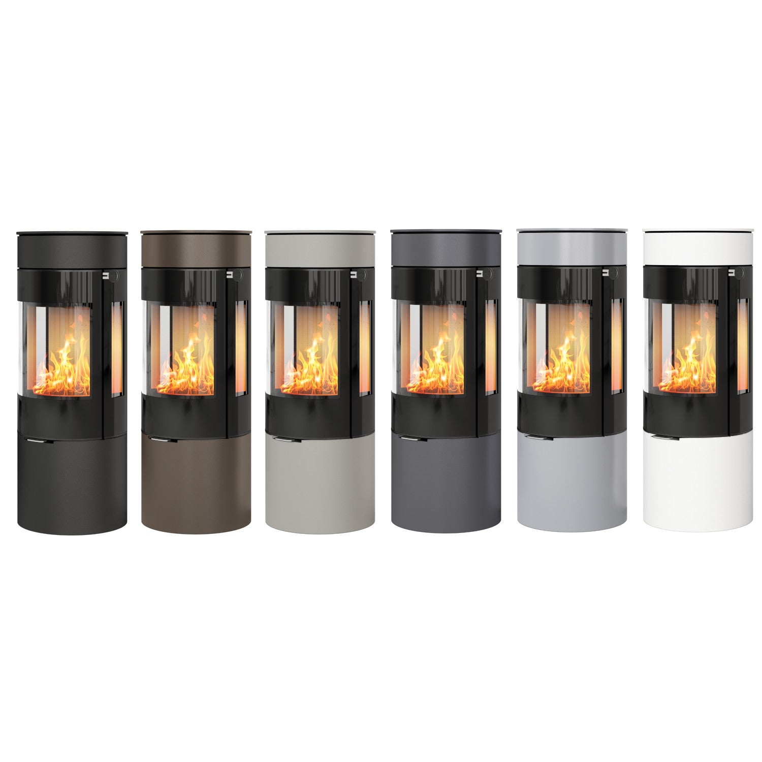 Rais Viva L 120 Classic Wood Burning Stove - Full Glass Door with Glass Sides