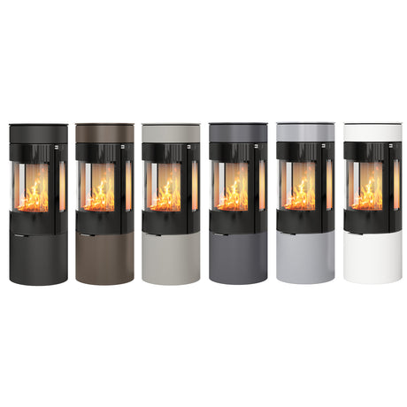 Rais Viva L 120 Classic Wood Burning Stove - Full Glass Door with Glass Sides