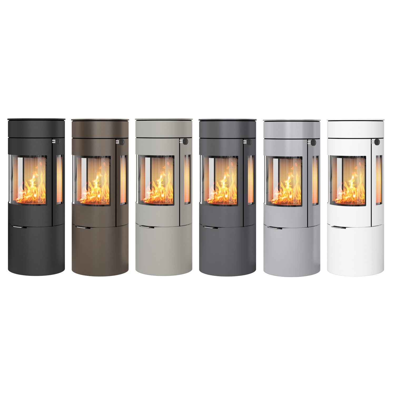 Rais Viva L 120 Classic Wood Burning Stove - Steel Framed Door with Glass Sides