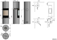 Rais Viva L 160 Classic Wood Burning Stove - Steel Framed Door