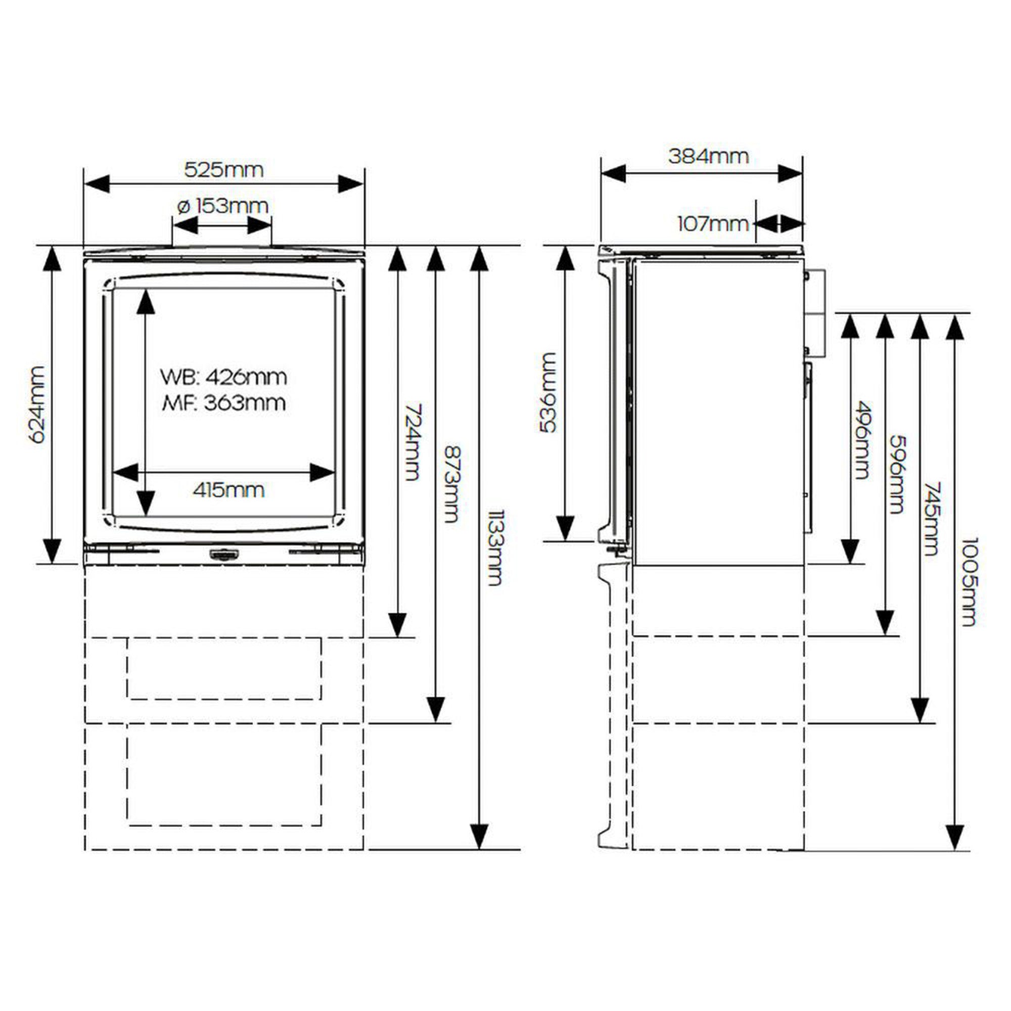 Stovax Vogue Medium Wood Burning Stove - EcoDesign Ready