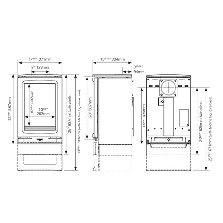 Stovax Vogue Small T Multi Fuel Stove - EcoDesign Ready