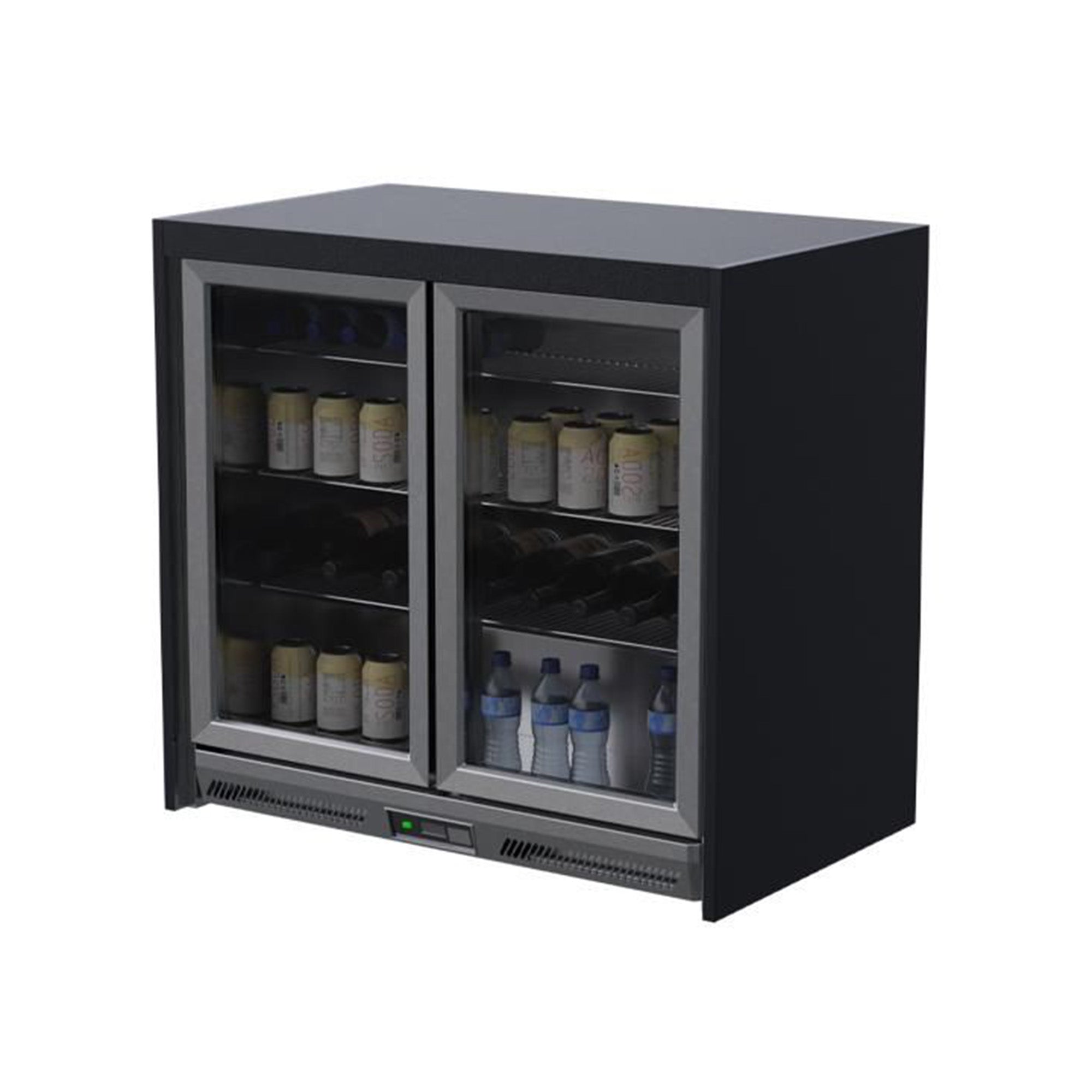 Whistler Fairford Double Door Fridge - Black