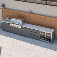 Whistler Fairford Triple Drawer Unit - Grey