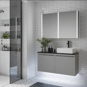 HIB Xenon Illuminated Mirrored Cabinet