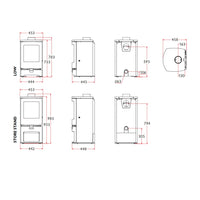 Charnwood Arc 5 Eco Multi Fuel Wood Burning Stove - 5kW - DEFRA Approved - EcoDesign Ready