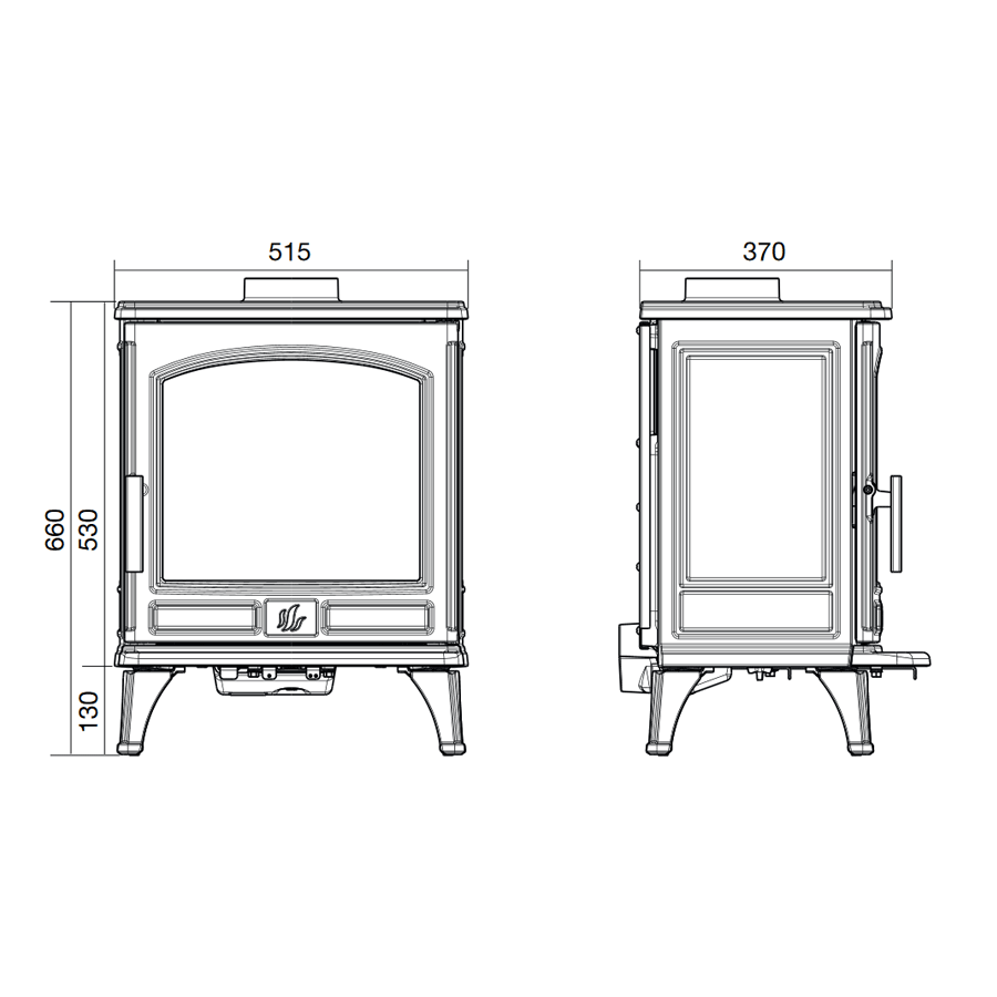 ACR Ashdale 7kW Multi Fuel Stove - EcoDesign Ready