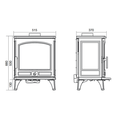 ACR Ashdale 7kW Multi Fuel Stove - EcoDesign Ready