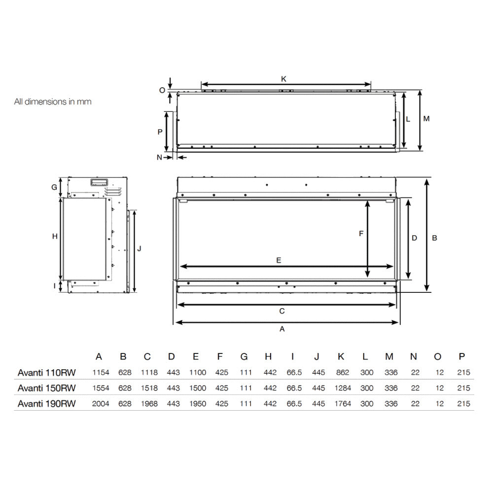 Gazco Onyx Avanti 150RW Electric Fire - Showroom Exclusive