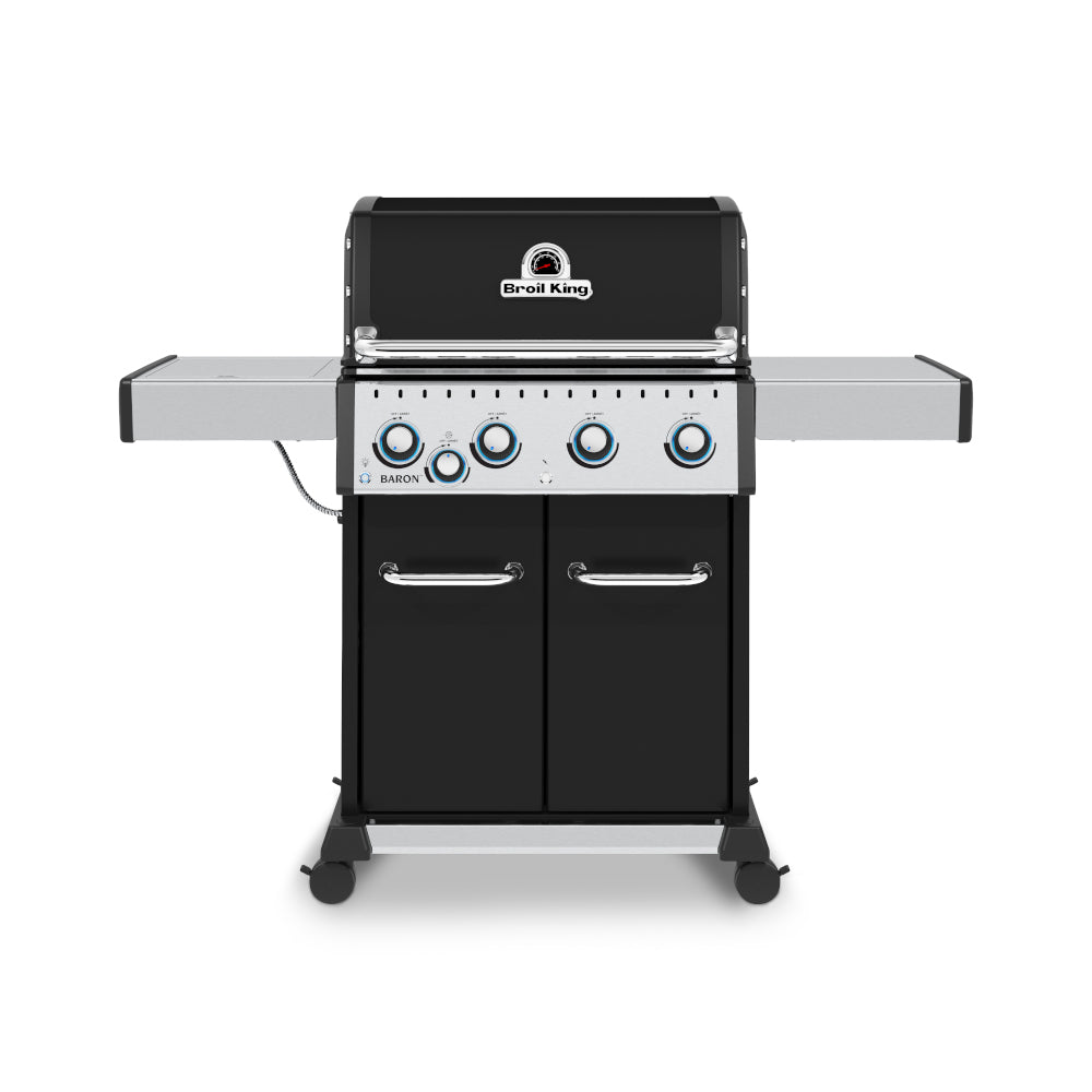 Broil King Baron 440 Gas BBQ - Free Universal Mains Powered Rotisserie Kit Included