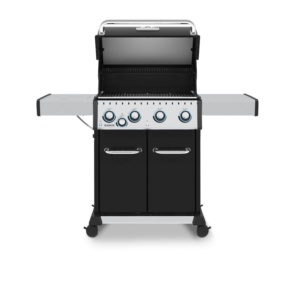 Broil King Baron 440 Gas BBQ - Free Universal Mains Powered Rotisserie Kit Included