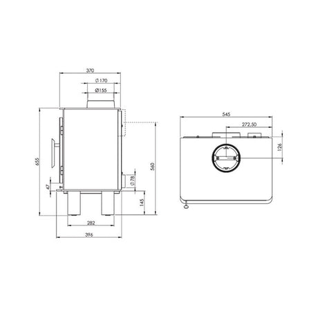 Nordpeis Bergen Wood Burning Stove - EcoDesign Ready