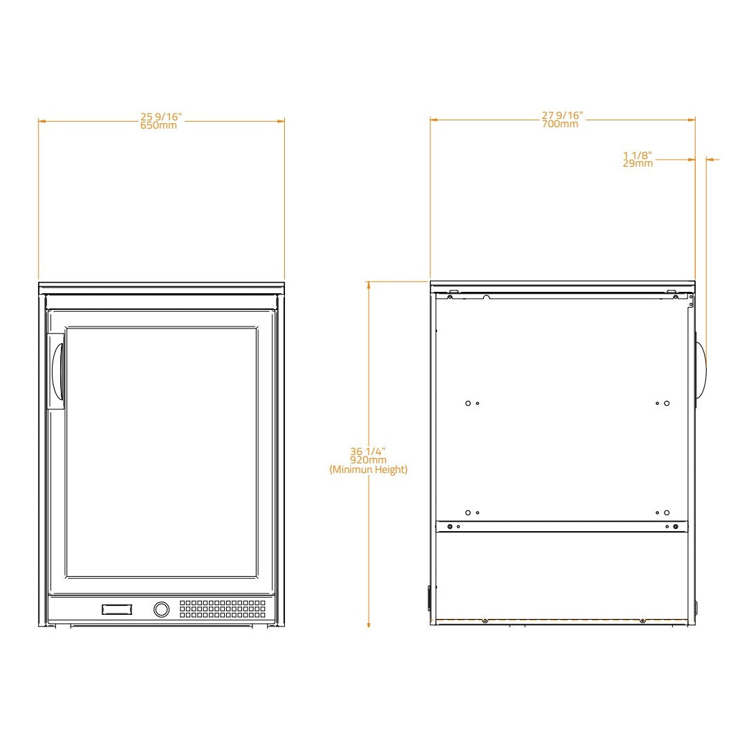 Brabura 128L Capacity Fridge Cabinet