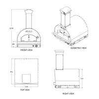 Bull BBQ Component Large LPG Gas Pizza Oven - Built in