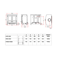 Charnwood Island III 12kW Eco Wood Burning Stove - DEFRA Approved - EcoDesign Ready