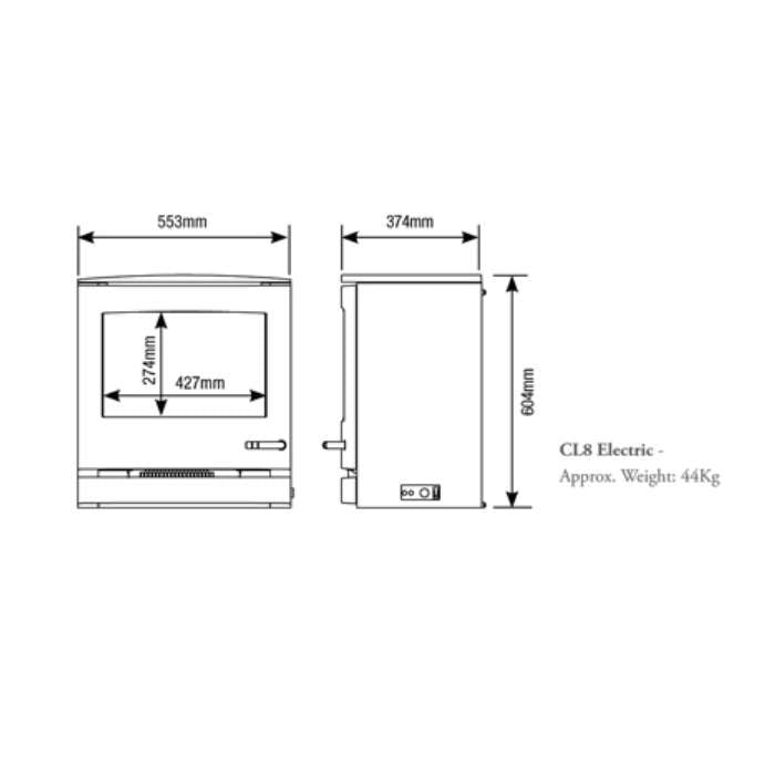 Yeoman CL8 Electric Stove With Remote Control