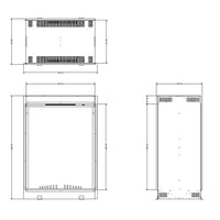 Evonic Halo 810DS Double Sided Tunnel Inset Electric Fire