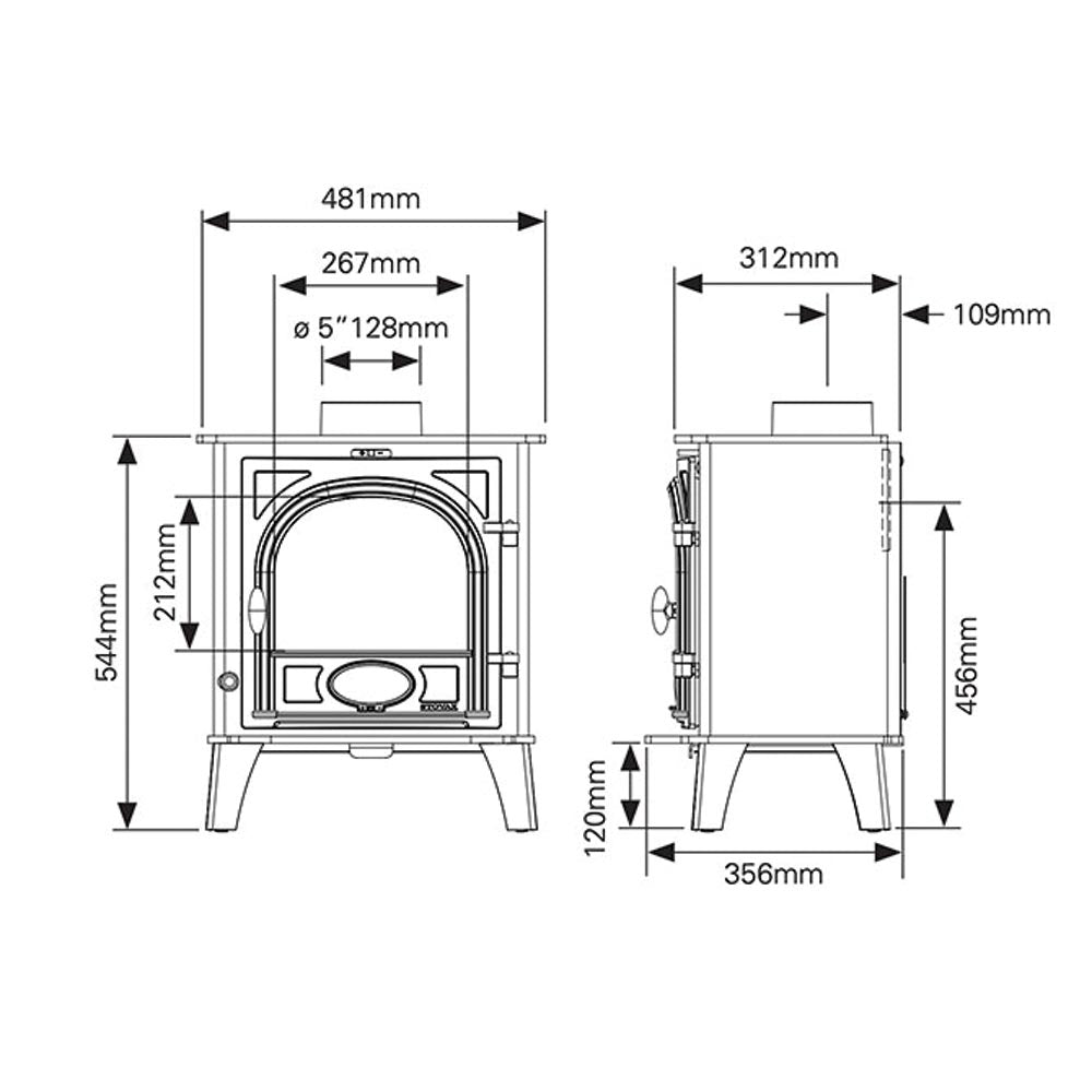 Stovax Stockton 5 Woodburning - Eco Design Ready