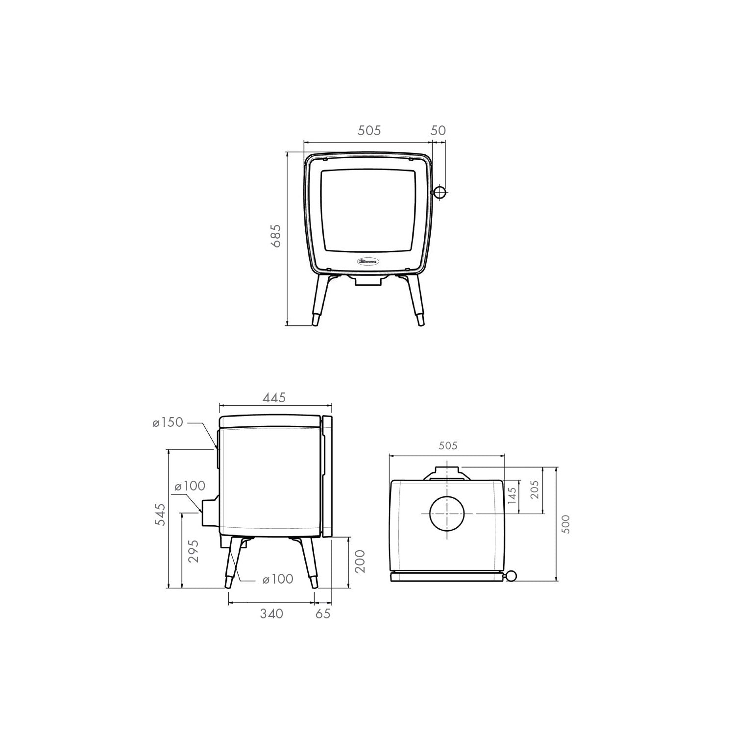 Dovre Vintage 35 Wood Burning Stove - EcoDesign Ready