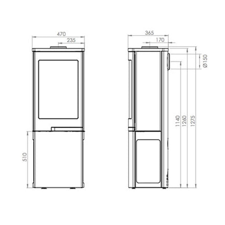 Nordpeis Duo 2 Wood Burning Stove - EcoDesign Ready