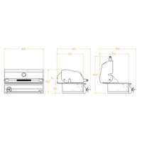 Brabura Ember 800 Built-In Charcoal BBQ