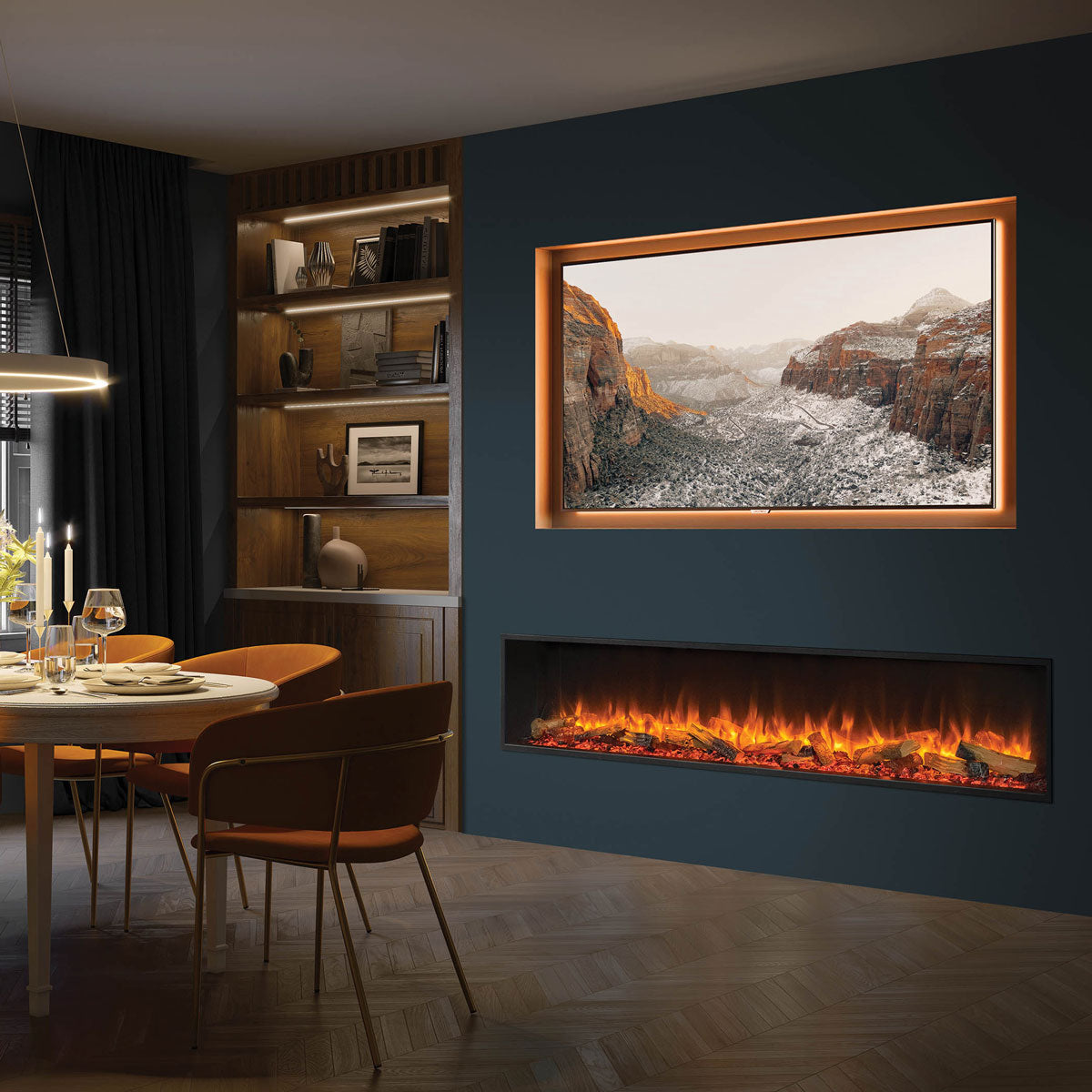 Gazco Fires - eReflex 195RW (Mk2) Electric Inset Fire - Free Mood Lighting Kit