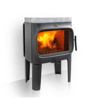 Jotul F305 Wood Burning Stove with Long Legs - Black