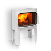 Jotul F305 Wood Burning Stove with Long Legs - White Enamel