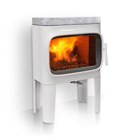 Jotul F305 Wood Burning Stove with Long Legs - White Enamel