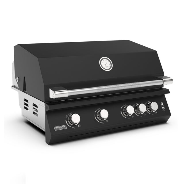 Brabura Fusion 400 Matte Black Built-In Gas BBQ